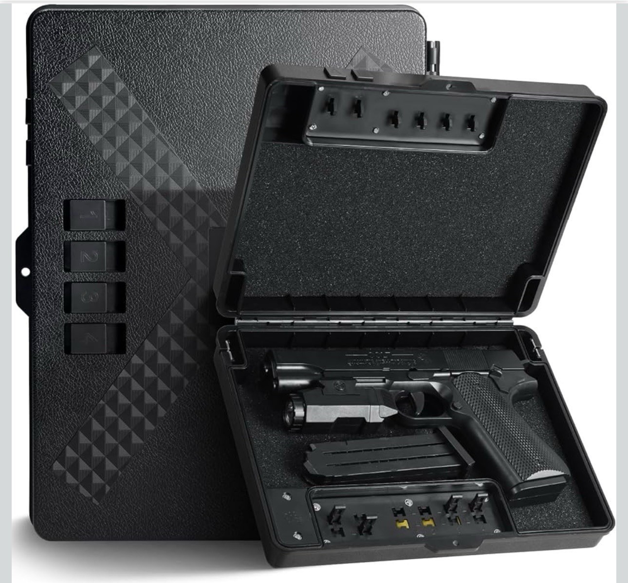 NIANPU Gun Safe Alternative Portable Case Handgun Lock Box Quick Access Pistol
