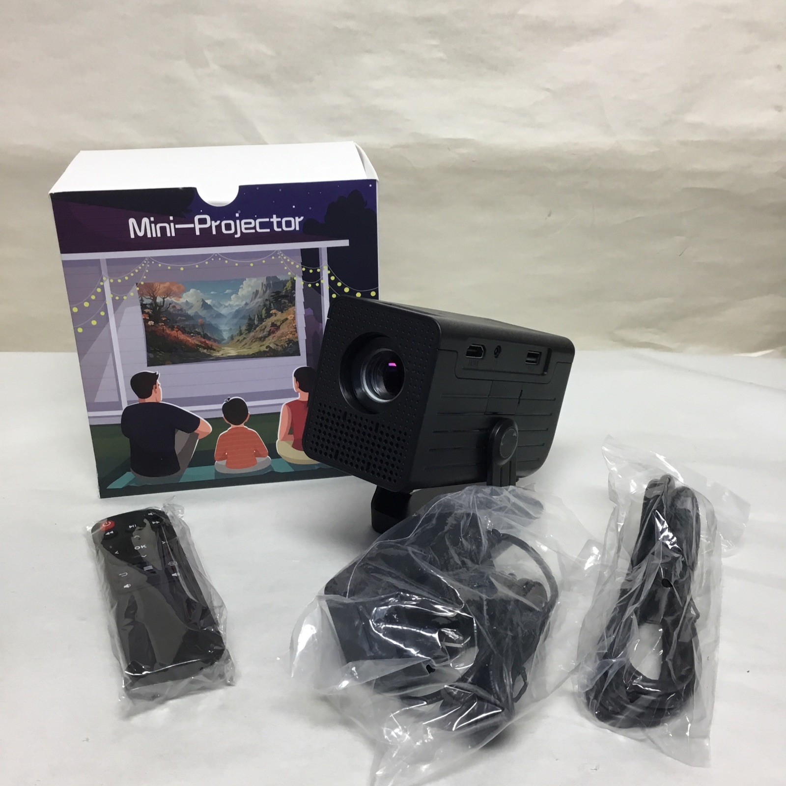 4K Mini Projector 10000LMS Power Bank Powered Bluetooth Portable Home Theater US