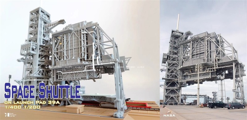 1/400 39A Space Shuttle Launch Site 3D Printed Finished Model