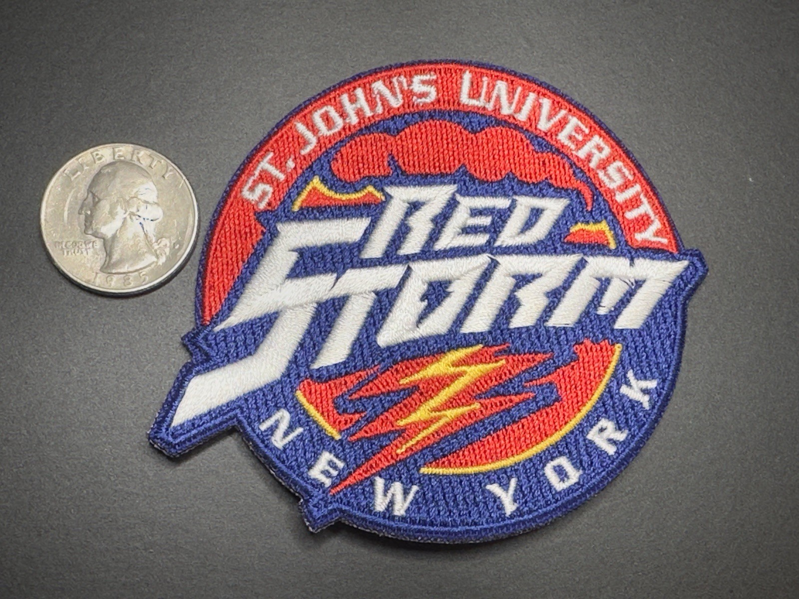 St. Johns Red Storm Iron On Patch