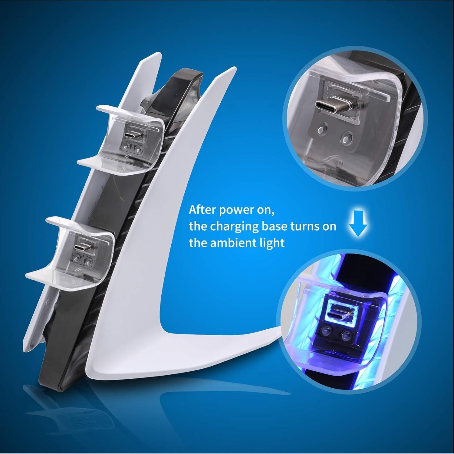 PlayStation 5 Controller Charger LED Light Charging Station For PS5