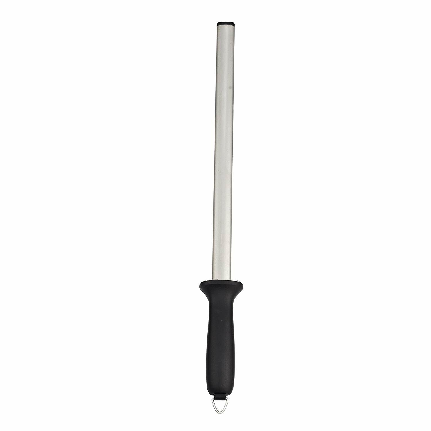 10'' Oval Diamond Knife Sharpener Kitchen Knife Sharpening Rod With ABS Handle