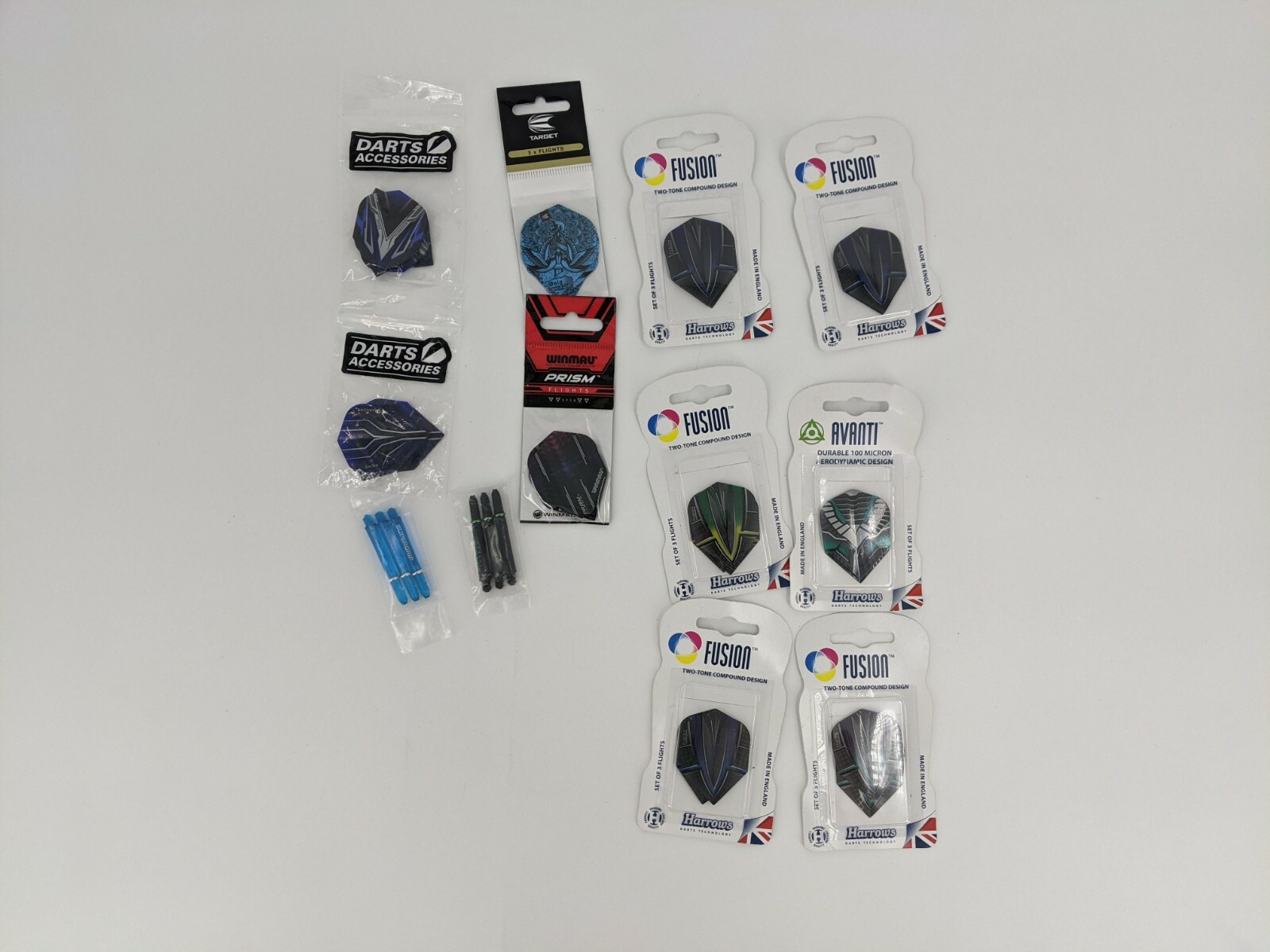 Harrows Fusion , Avanti and others Dart Flights Lot of 12 items