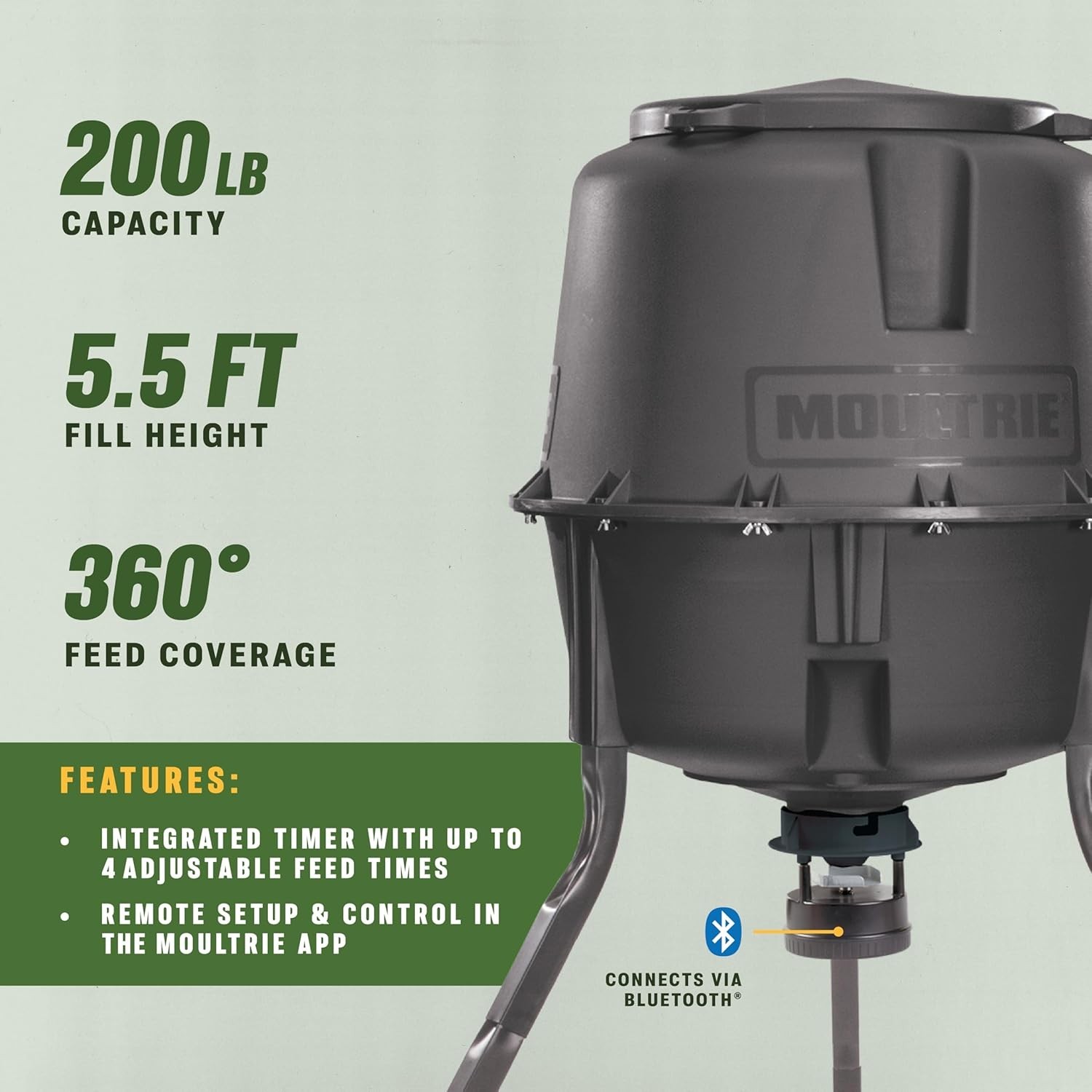 30-Gallon Deer Feeder with Digital Timer Control