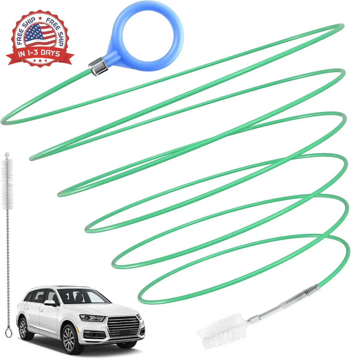 Auto Sunroof Drain Cleaning Tool, 120 Inch Flexible Tube Cleaning Brush, Drain B