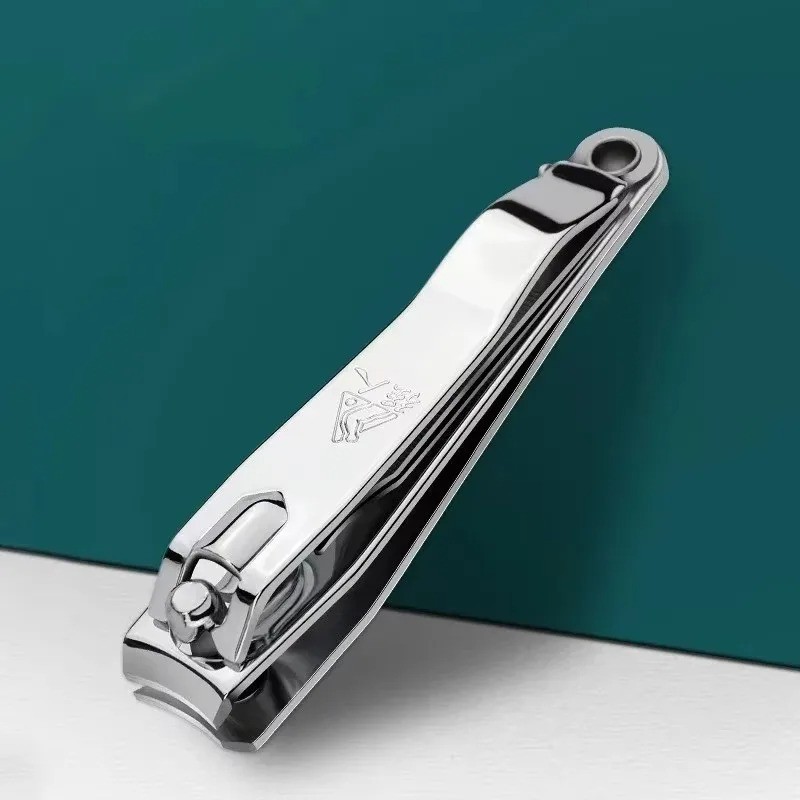 Stainless Steel Nail Clippers Sharp Curved Edge w/ File & Cleaner for Men Women