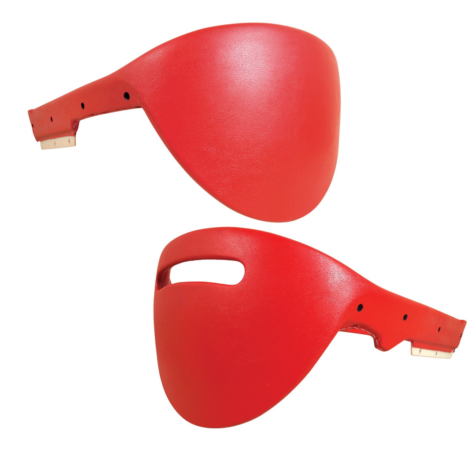 Dash Pad Pair - Red - With Grab Bar Insert for 1965-1966 C2 Corvette