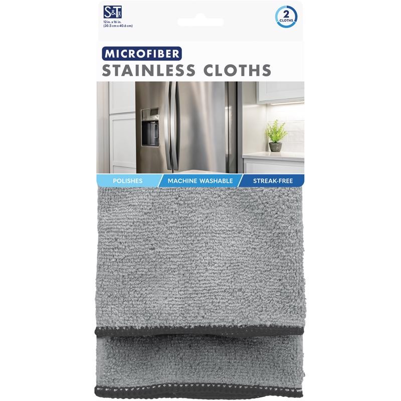 Schroeder & Tremayne Microfiber Cleaning Cloth 12 " W X 16 " L 2 pk (4-Pack)
