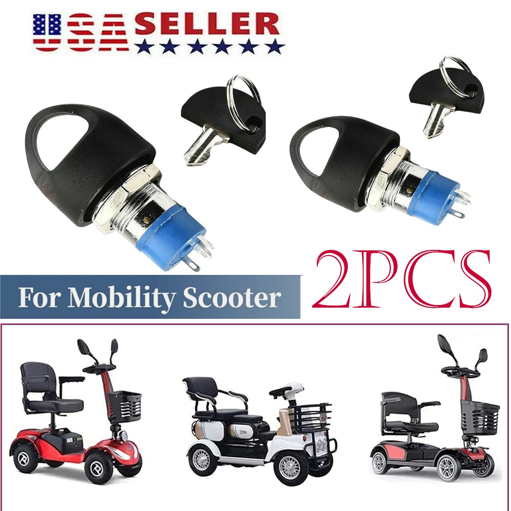 For Pride Spare Metro Mobility Scooter Spare Start On/off Ignition Switch 2 Keys