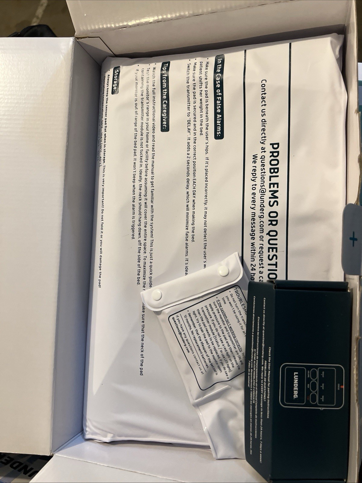 Lunderg LARGE Bed Alarm for Elderly Adults - Wireless Sensor Pad 20” x 30”