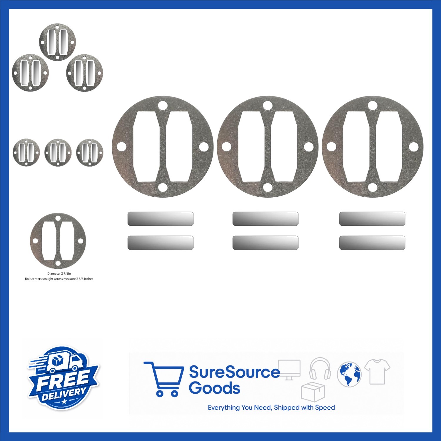 Stainless Steel Reed Valve & Gasket Kit for Central Pneumatic Air Compressors