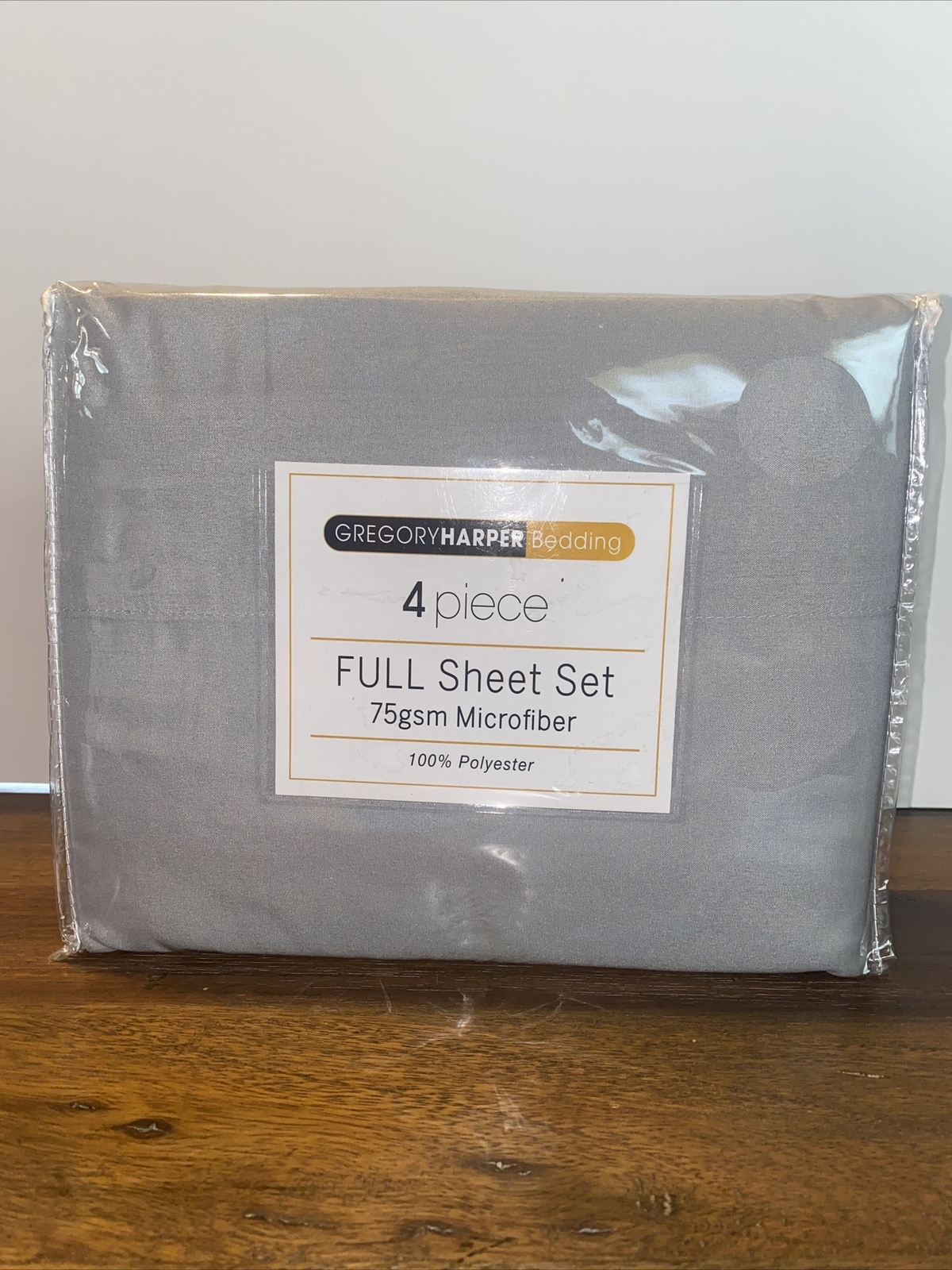 Gregory Harper Bedding 4 Piece Full Sheet Set. Gray. Brand New.