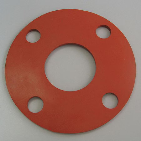 Flange Gasket, Full Face, 3 In, Silicone,  4Cyx1