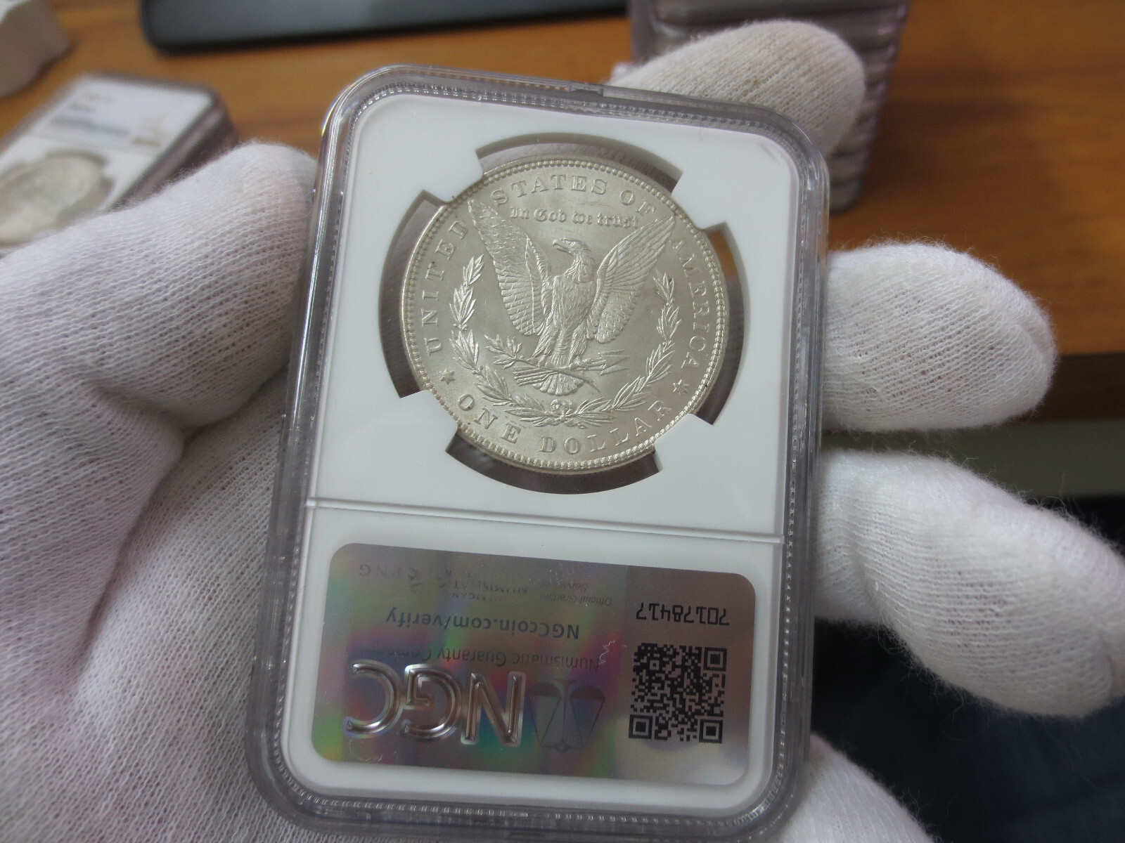 1885P Morgan Dollar NGC MS63 (002) (Doubled "5")