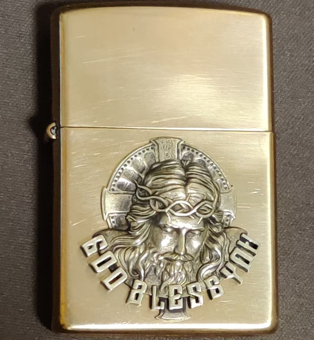 1 piece Brass Portrait of Jesus sticker Lighter DIY Accessories