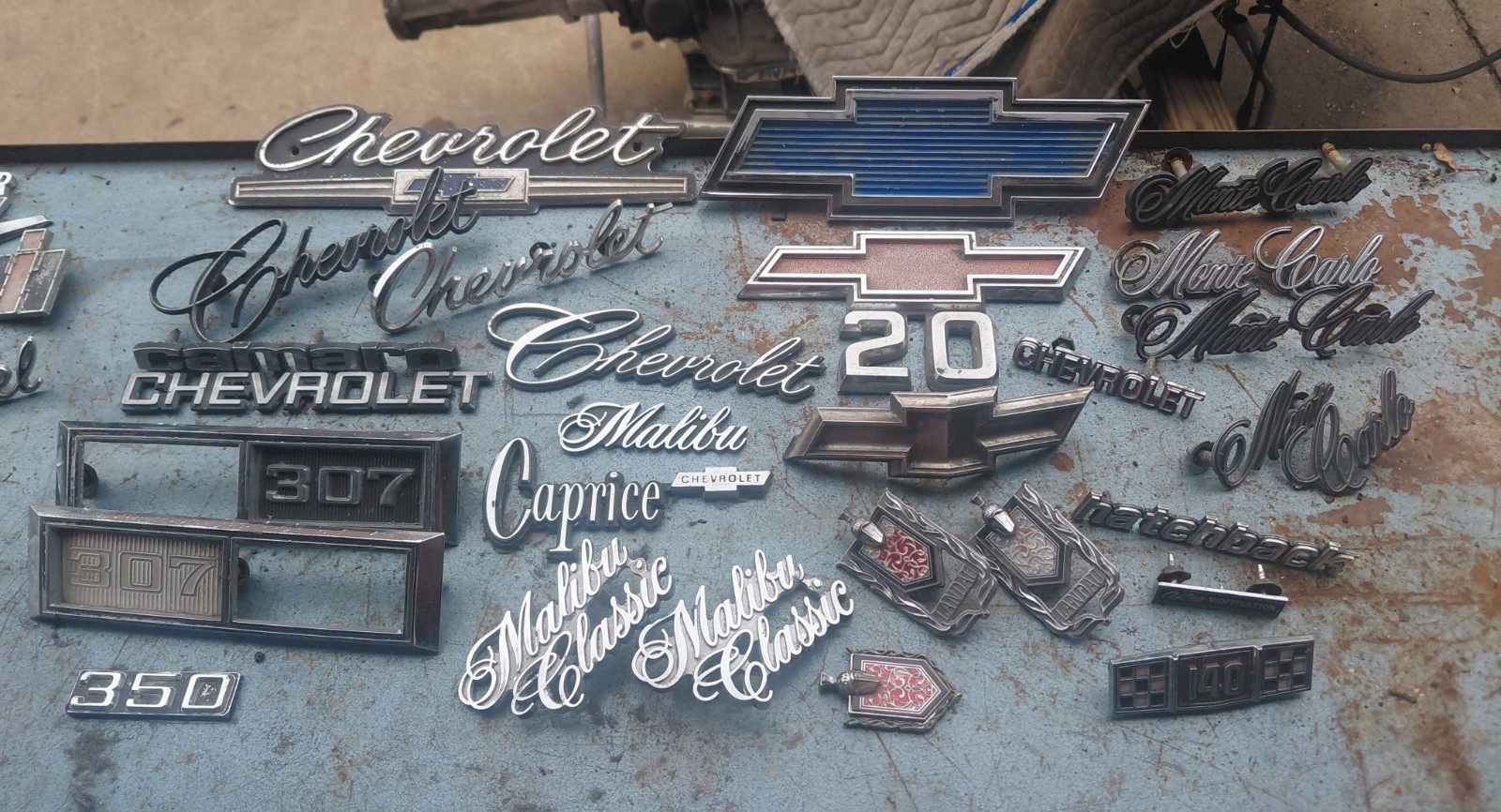 1960's 70's Chevy Emblem Lot Camaro Caprice Malibu Monte Carlo C20 Truck