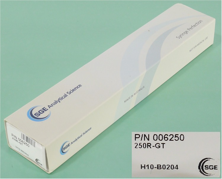 NEW SGE 250R-GT Gas Tight Syringe 250 µL, 25 ga (bevel tip) (P/N: 006250)
