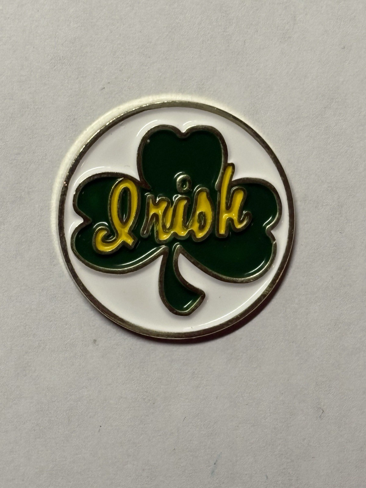 Wishing You The Luck Of The Irish Shamrock 1" Magnetic Coin Style Golf Marker