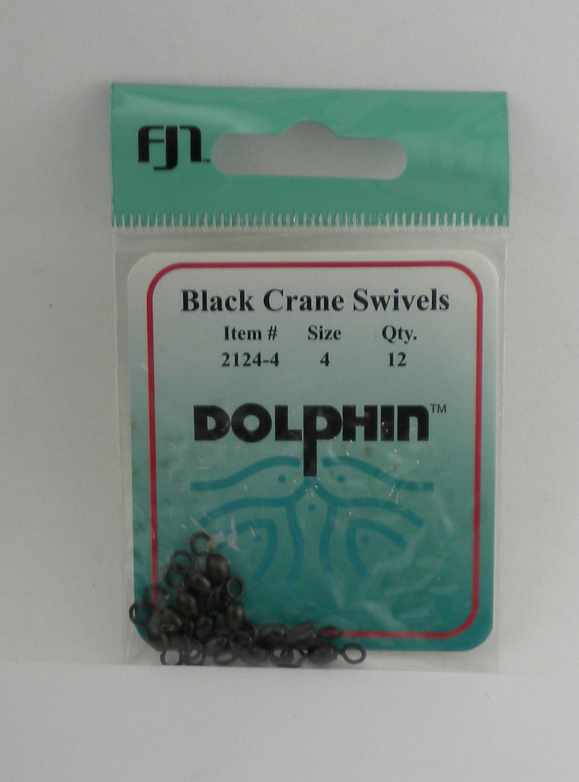 FJ Neil 2124-4 Dolphin Black Crane Swivel 12ct Size 4