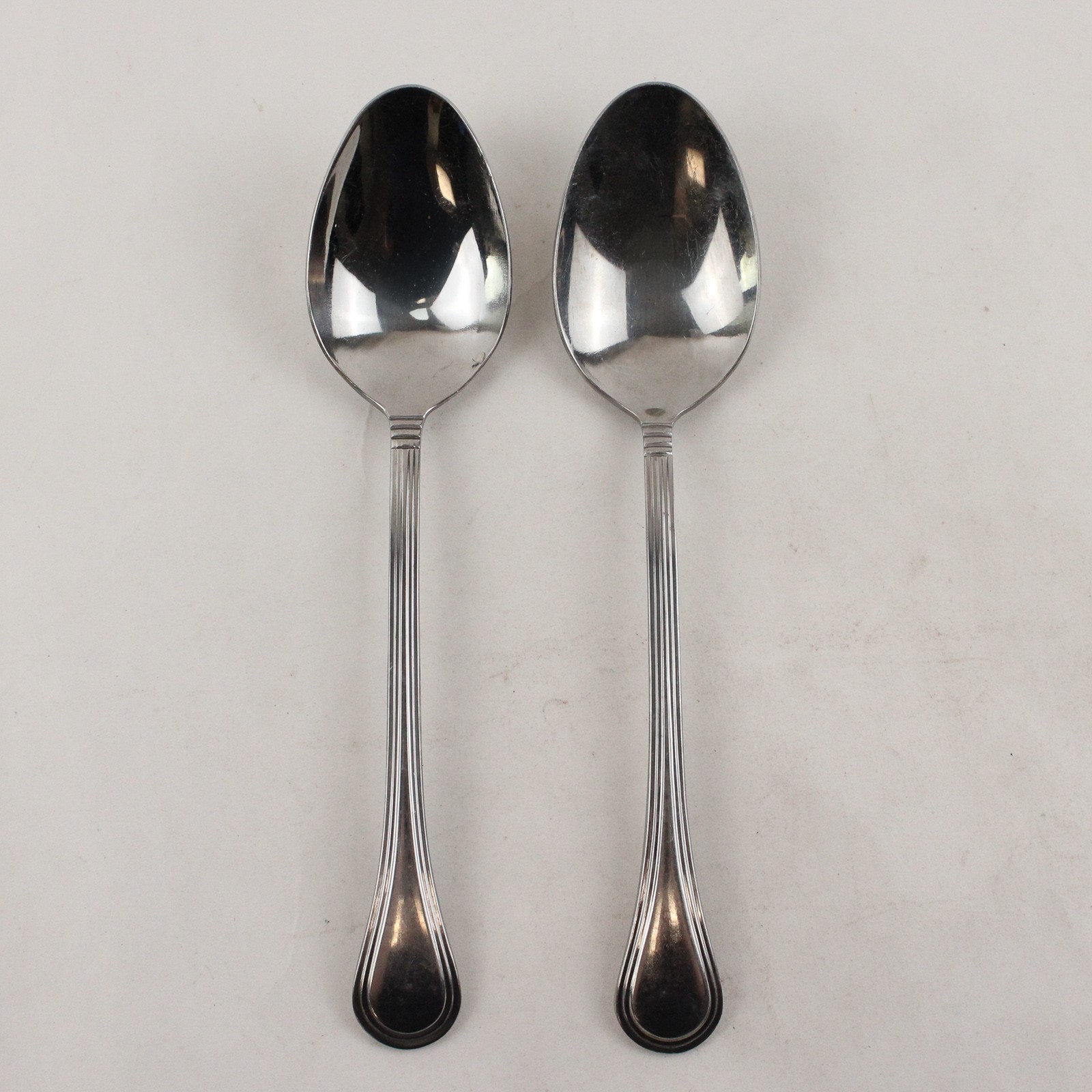 Lot of 2 Pfaltzgraff Sturbridge Stainless Steel 8" Serving Spoons