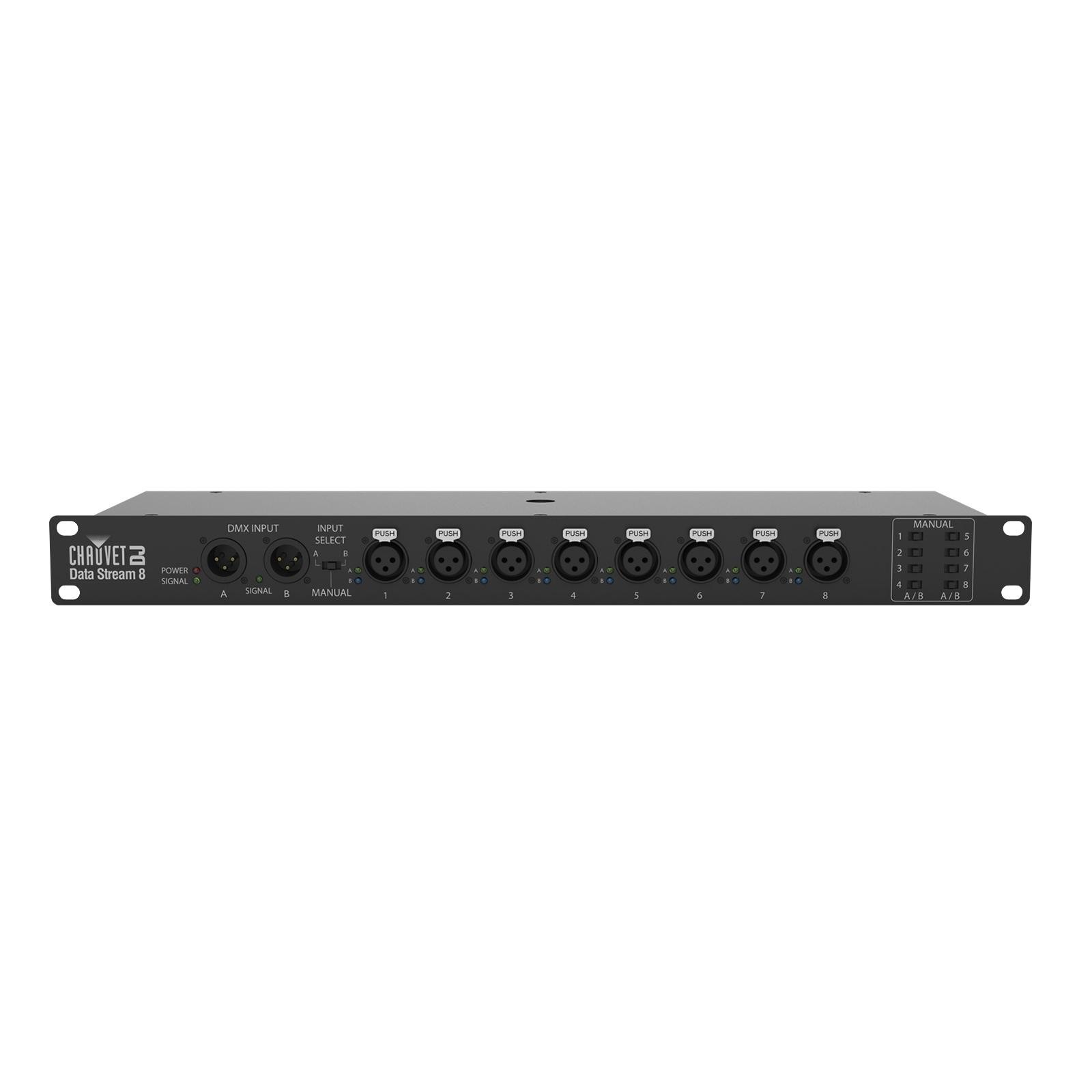 Chauvet DJ Data Stream 8 XLR DMX 3-Pin Rack Mountable Data Flexible Splitter