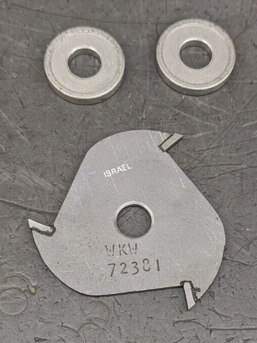 WKW Carbide Tipped .090" Three 3-Wing Slotting Cutter & Spacers 72381 Three Wing