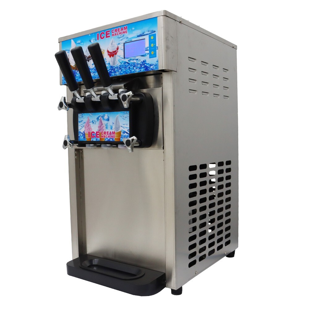 3Flavor Soft Ice Cream Machine Electric Ice Cream Maker 110V 16-18L/H 1200W