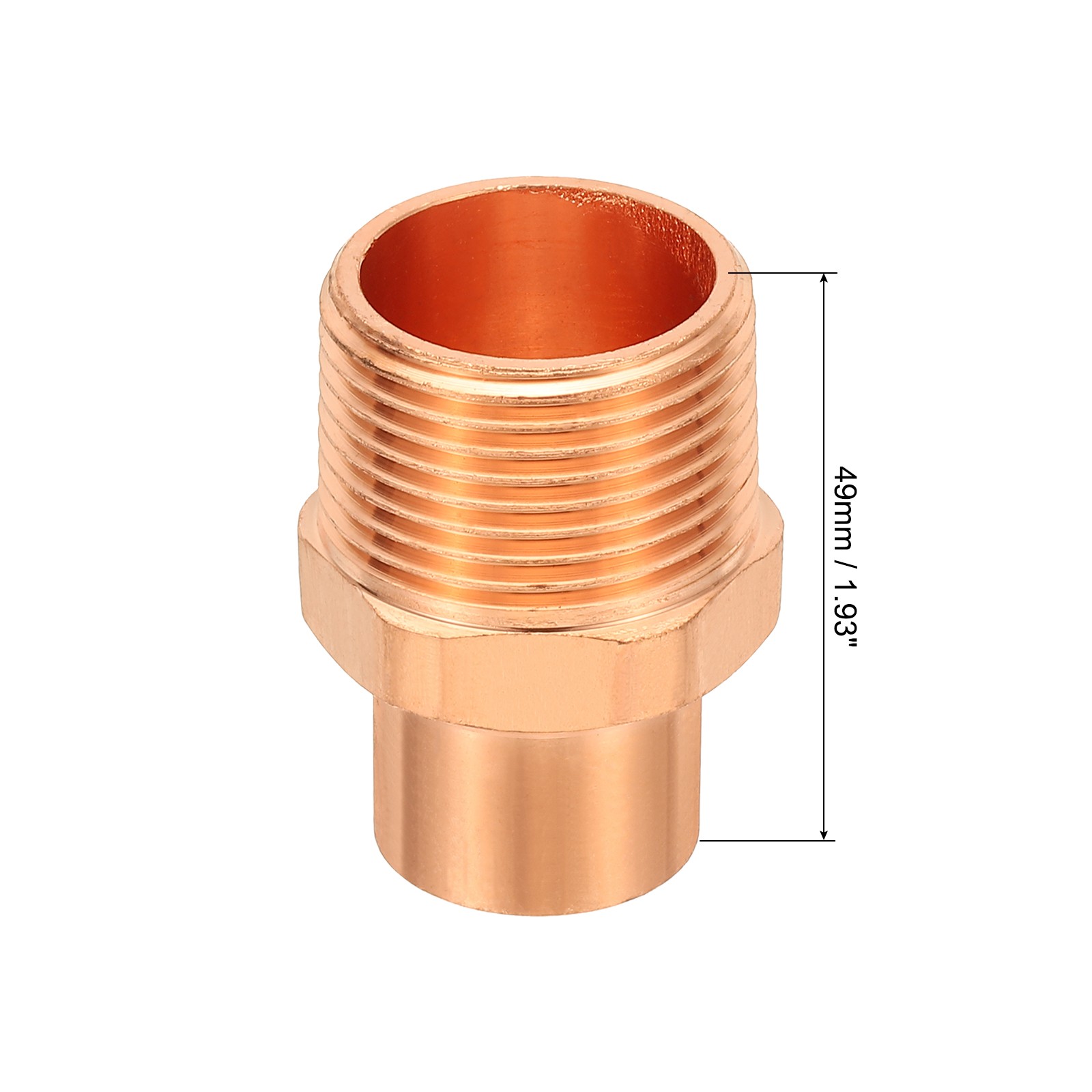 3/4 x 1 Male Adapter Fitting with C x M Connection, Copper Pipe Fitting