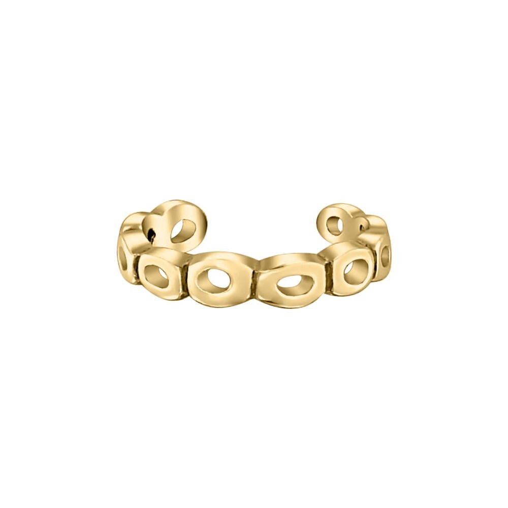 Women's 14k Yellow Gold Plated Open Links Midi Ring Cut Out Band Toe/Midi Ring