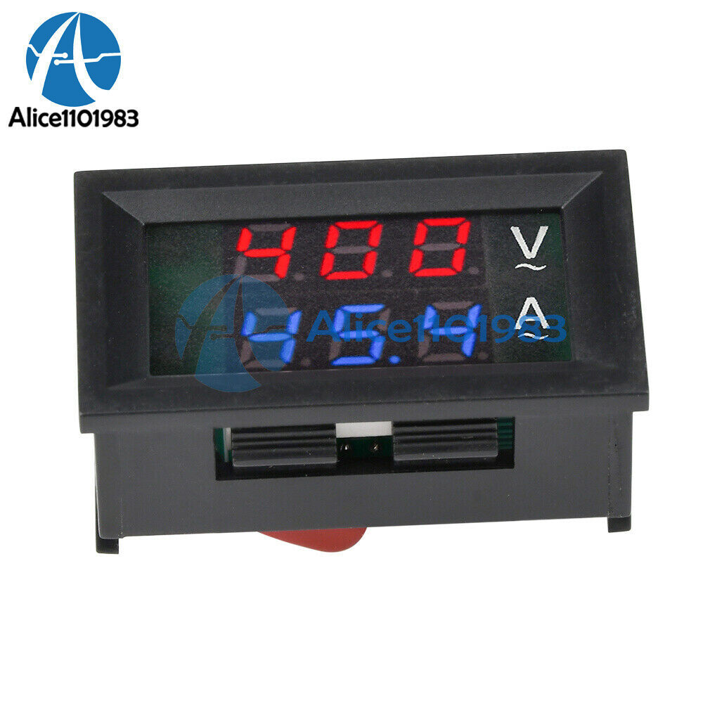 Voltmeter Current Voltage Amp Meter Hall Effect Sensor AC50-600V 10/50/100A
