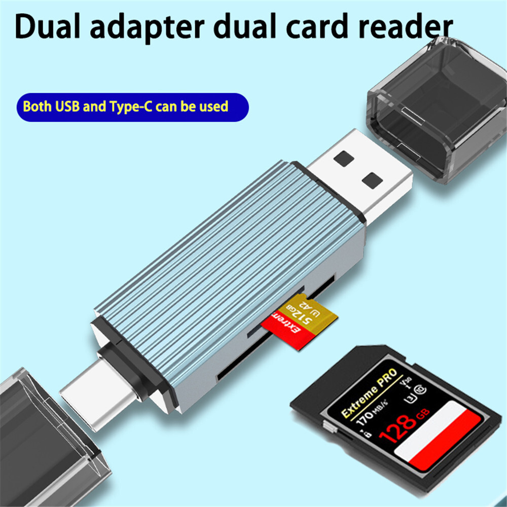 ⚡USB A USB C to TF SD Card Reader Writer OTG Adapter USB 3.0 Memory Card Reader⚡
