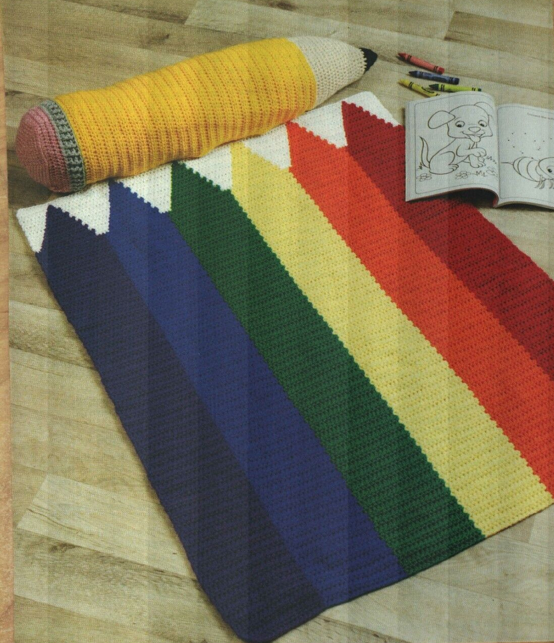 KINDERGARTEN NAP BUDDY BLANKET & PENCIL PILLOW CROCHET PATTERN INSTRUCTIONS