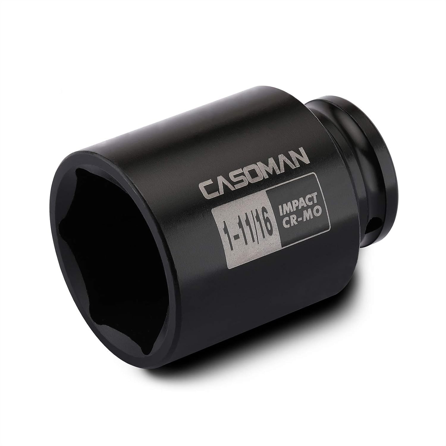 CASOMAN 6-Point 1/2-Inch Drive Deep Impact Socket- 1-11/16" (SAE), CR-MO