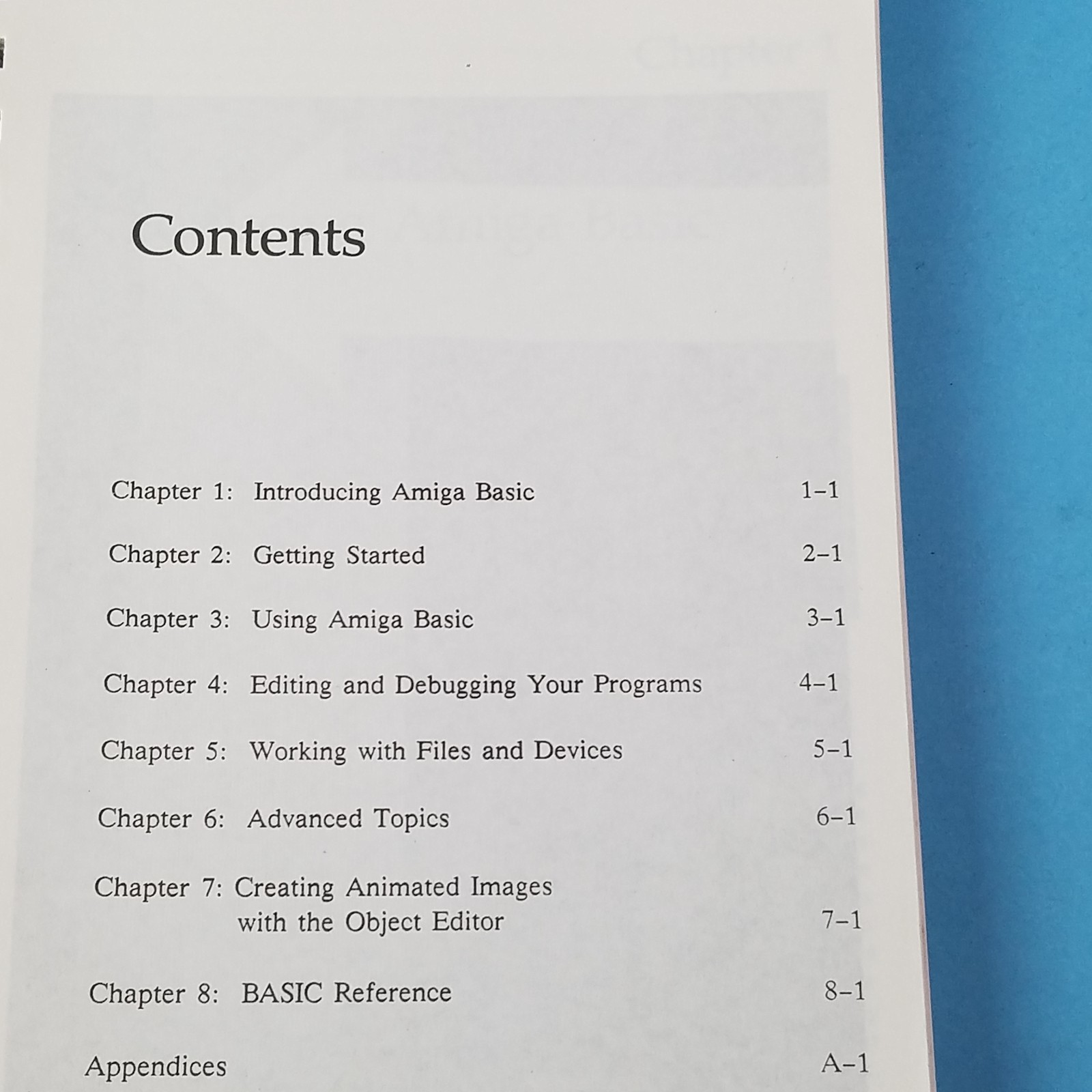 Amiga Basic Book - Vintage Amiga Booklet - Amiga Manual