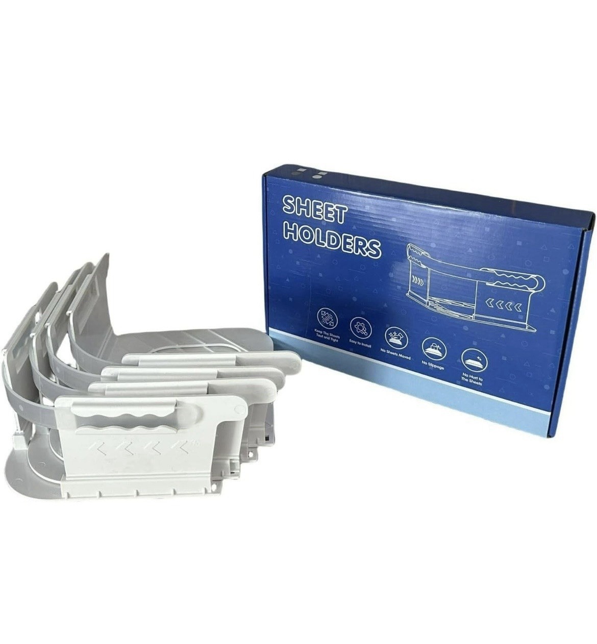 4-piece set with high-strength mattress strap, fixed support for sheets