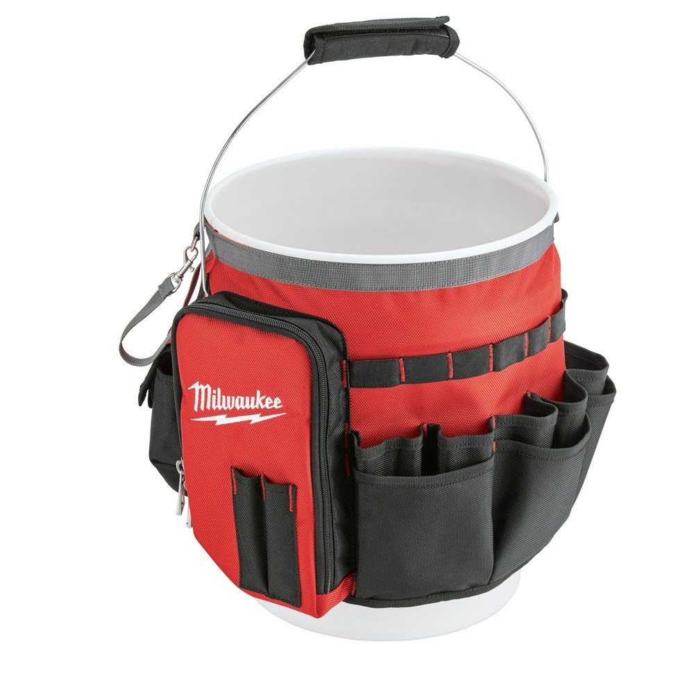 Milwaukee 48-22-8175 10-Inch Open Bucket Organizer Bag, 32 Exterior Wrap Pockets