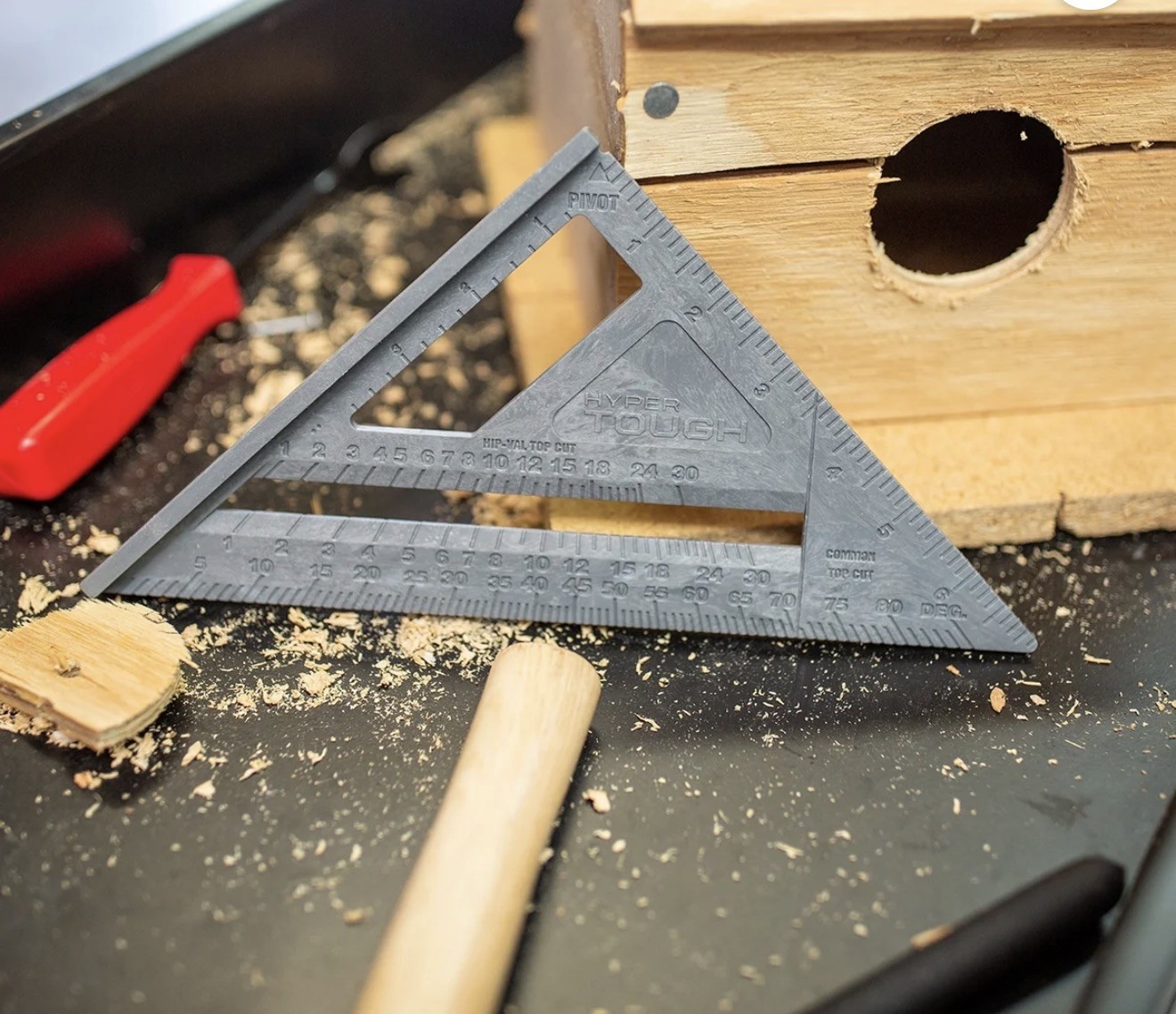 7” Rafter Square Carpenter Framing Triangle Measuring Tool Grey
