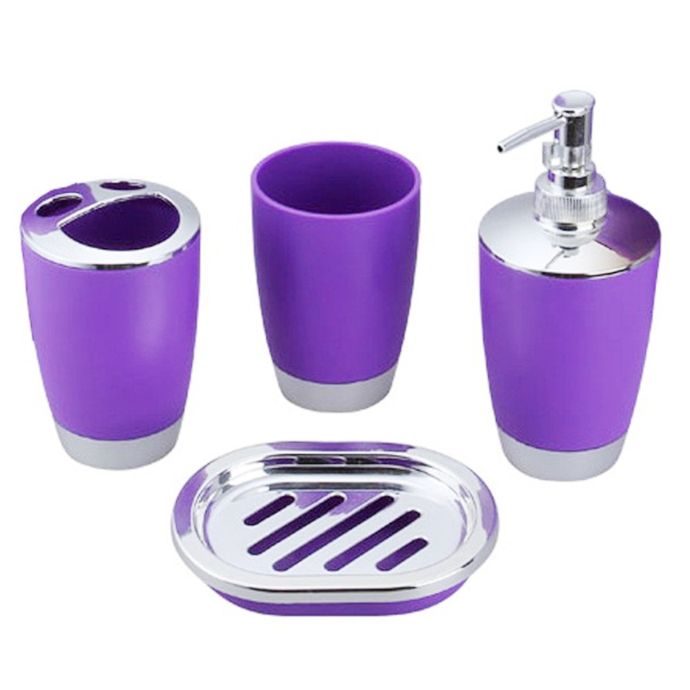 Bathroom Accessories Set 4 Pieces, Bath Set Tumbler Set Toiletries6251