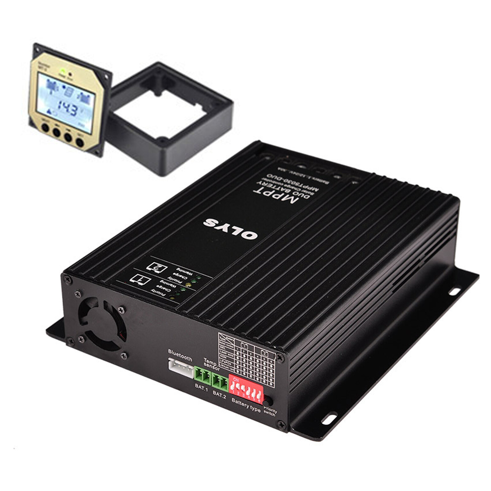 Solar Charge Controller Bluetooth MPPT Lithium Dual Battery Charger Regulator