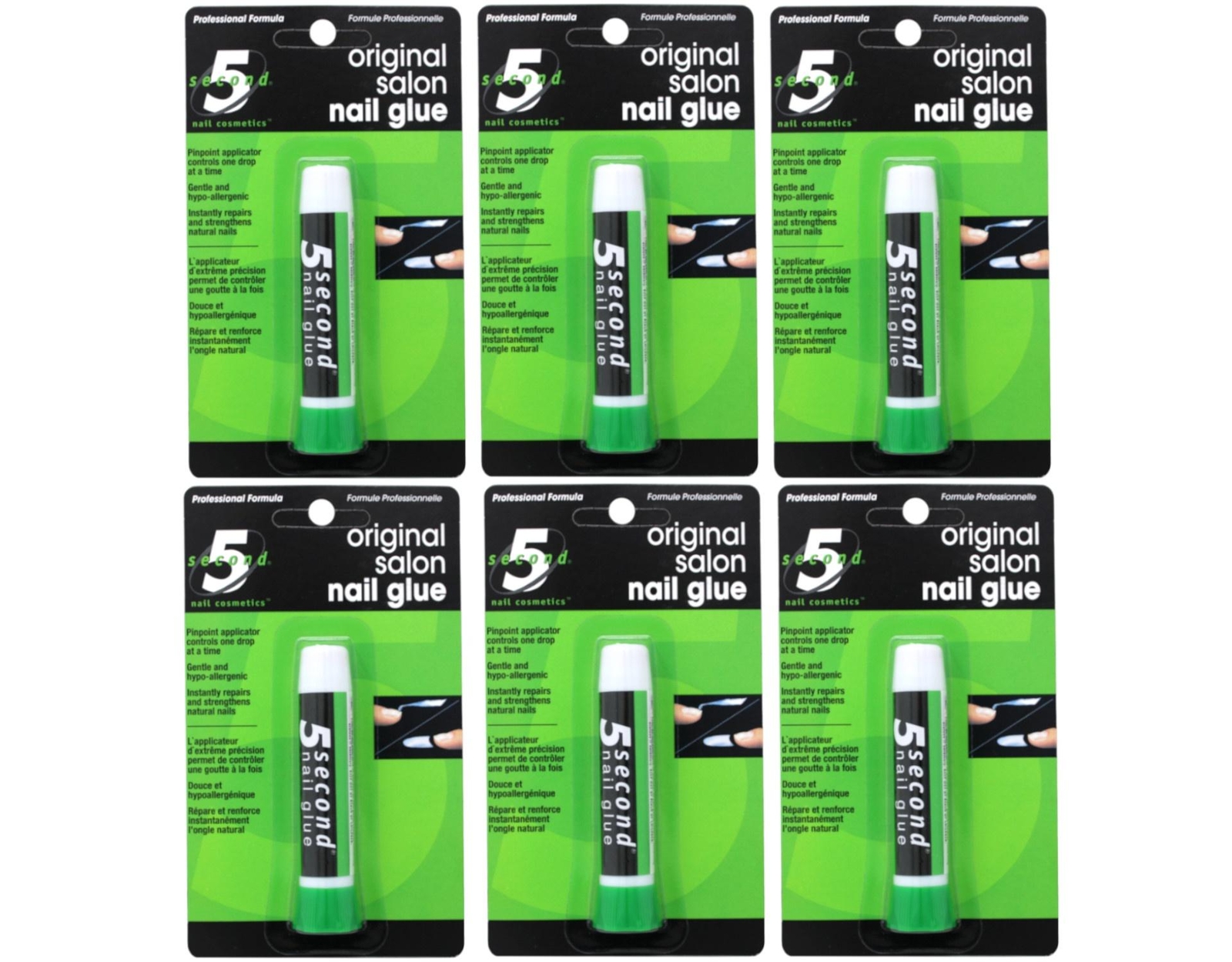 5 Second Nail Salon Nail Glue - 6 Pack