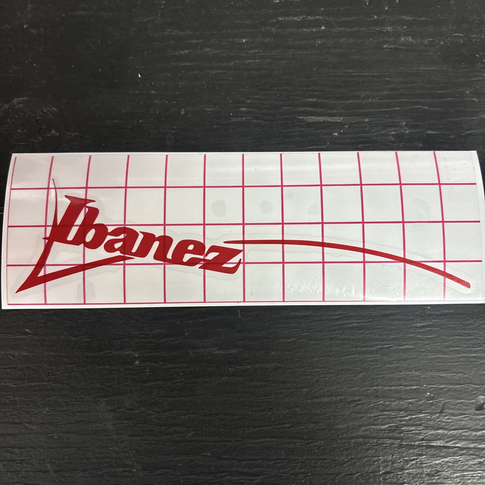 Ibanez 7 string Headstock Logo - Premium Vinyl Guitar Project Replacement Black