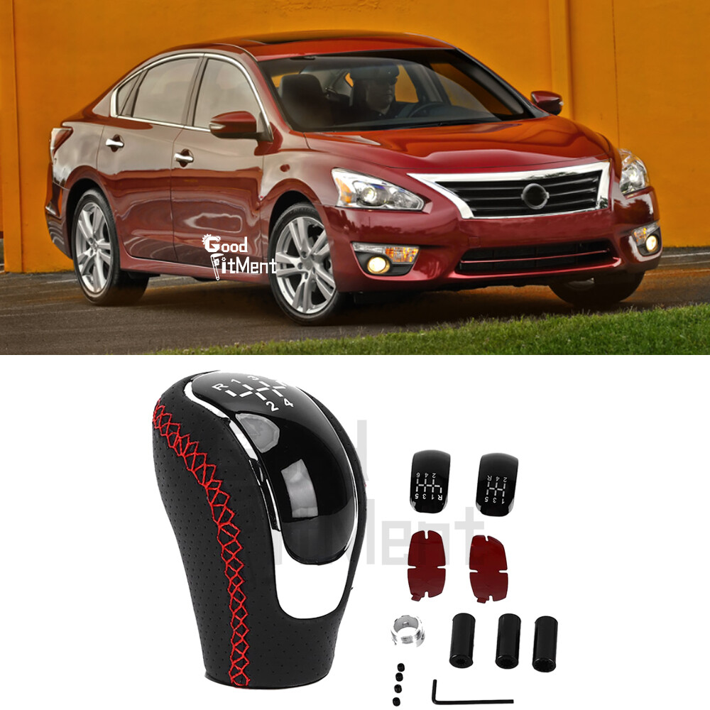 For Nissan Altima 5/6 Speed Manual Gear Stick Shift Knob Shifter Lever Black+Red