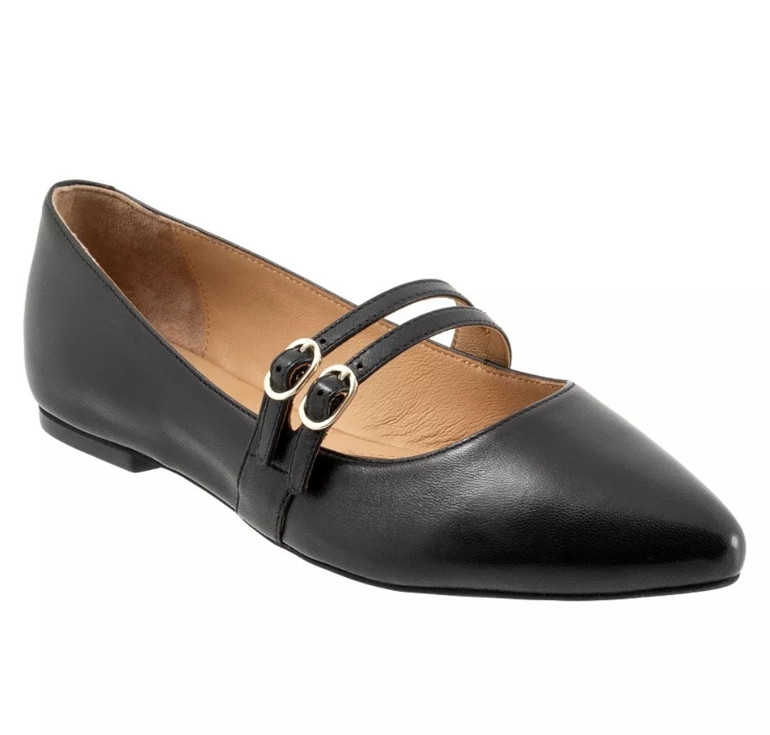 *NIB* Trotters Emerald Mary Jane Flat Black Size 7.5