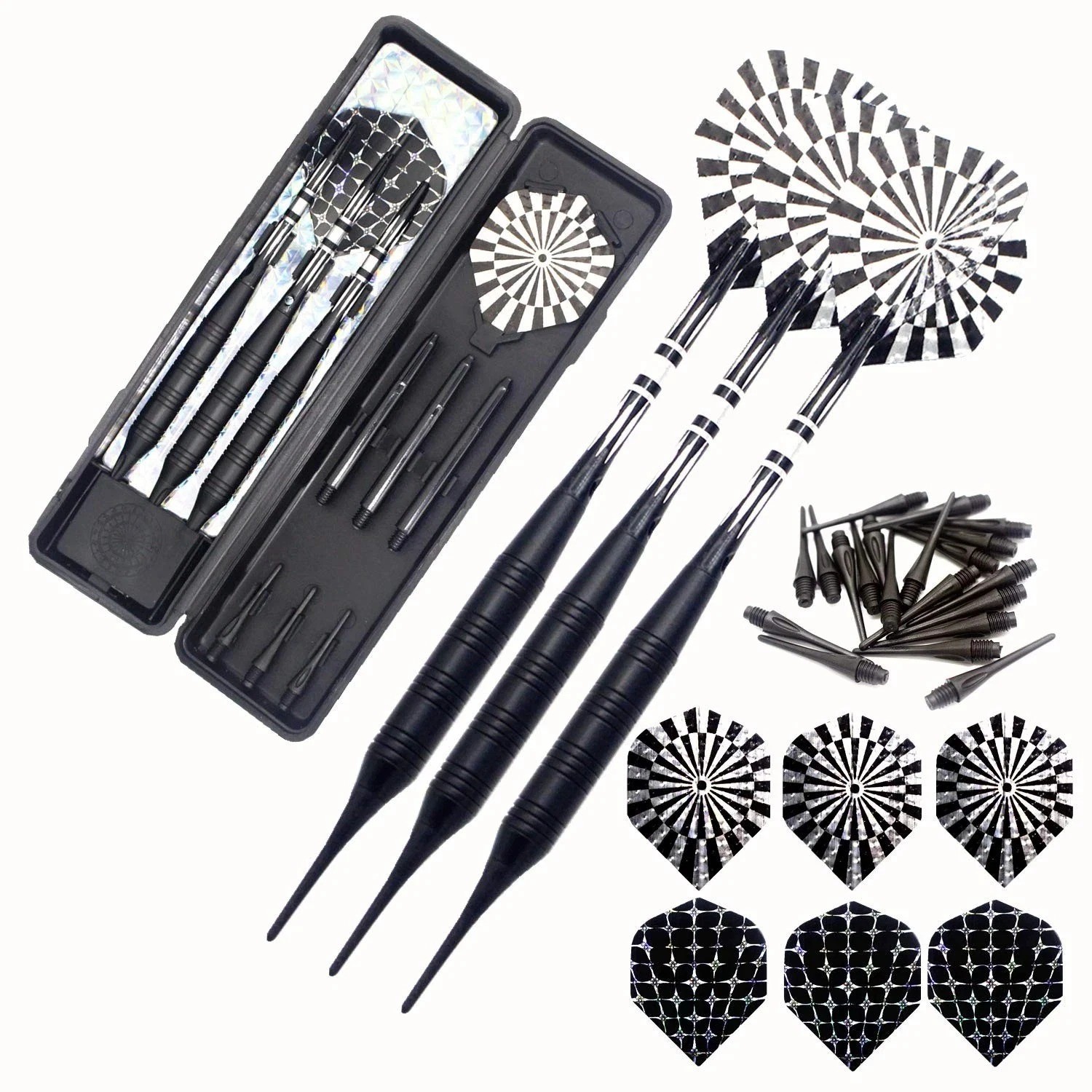 Soft Tip Darts Set for Electronic Dart Board 22g Plastic Tip Darts Se...