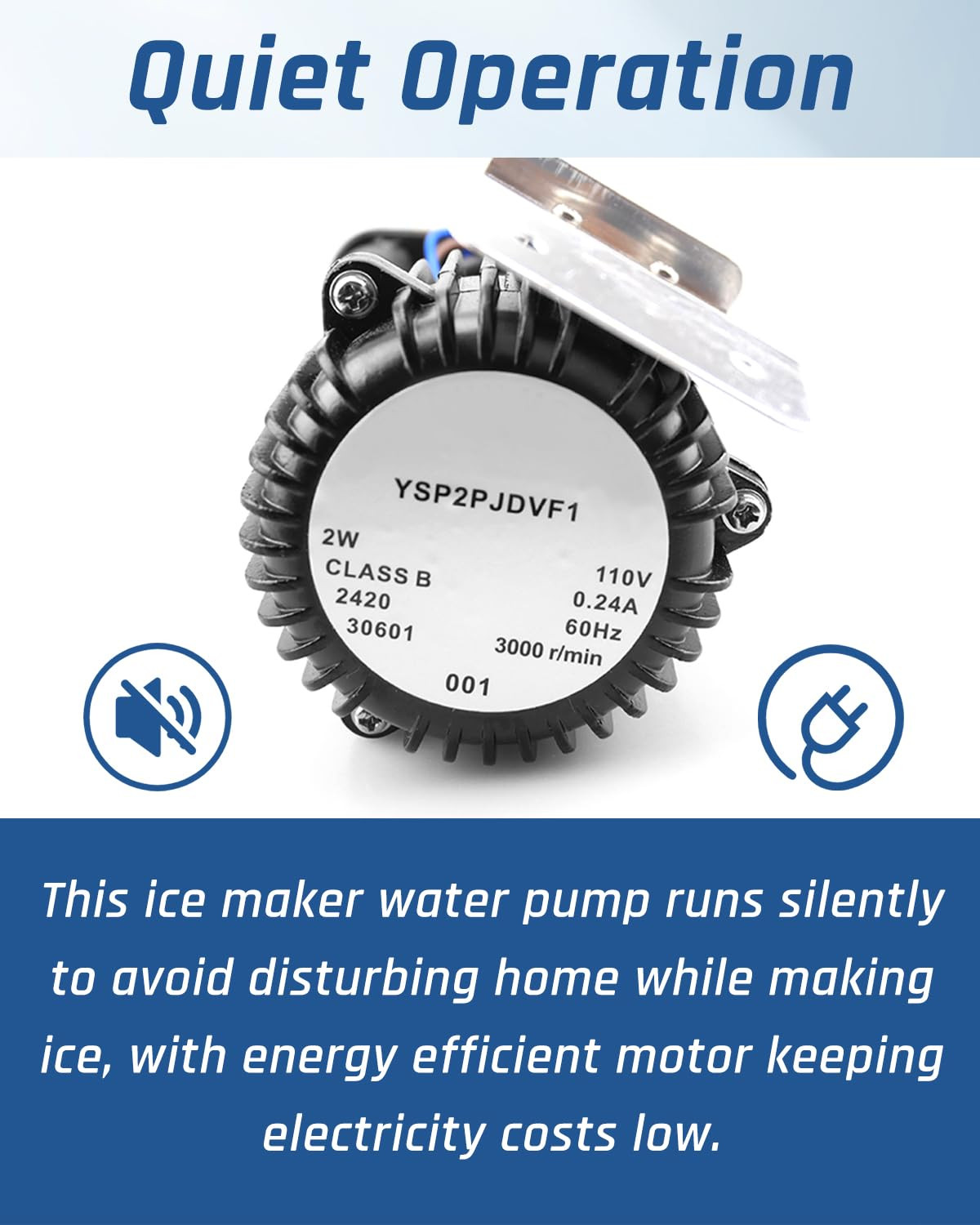 New Upgraded YSP2PJDVF1 Ice Maker Water Pump Ice Machine Water Pump