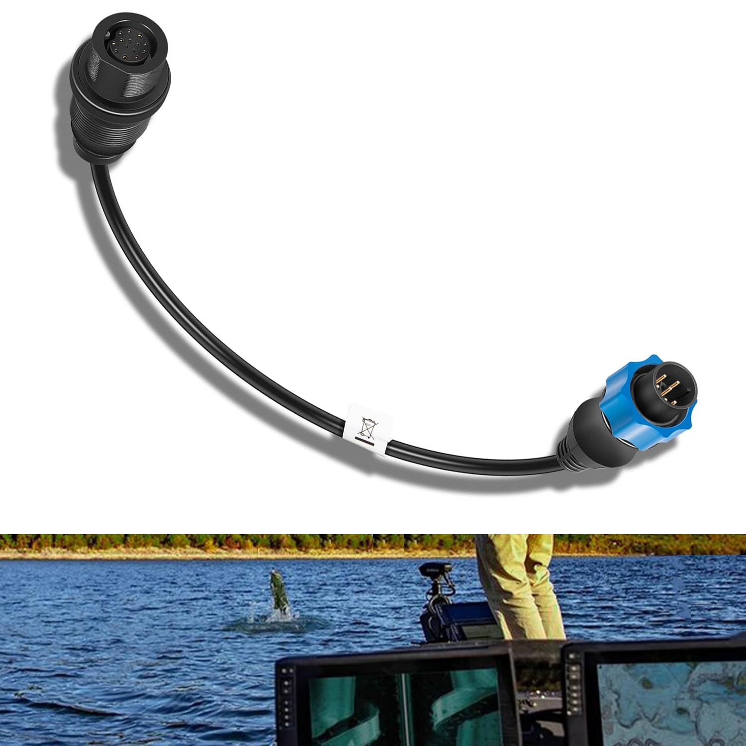 MKR-DSC-10 1852077 DSC Adapter Cable for Minn Kota, Lowrance 7-pin Fish Finders