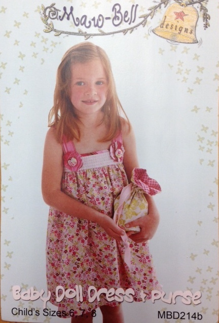Baby Doll Dress and Purse by Maw-Bell Childs size 6,7,8 Clothes Pattern