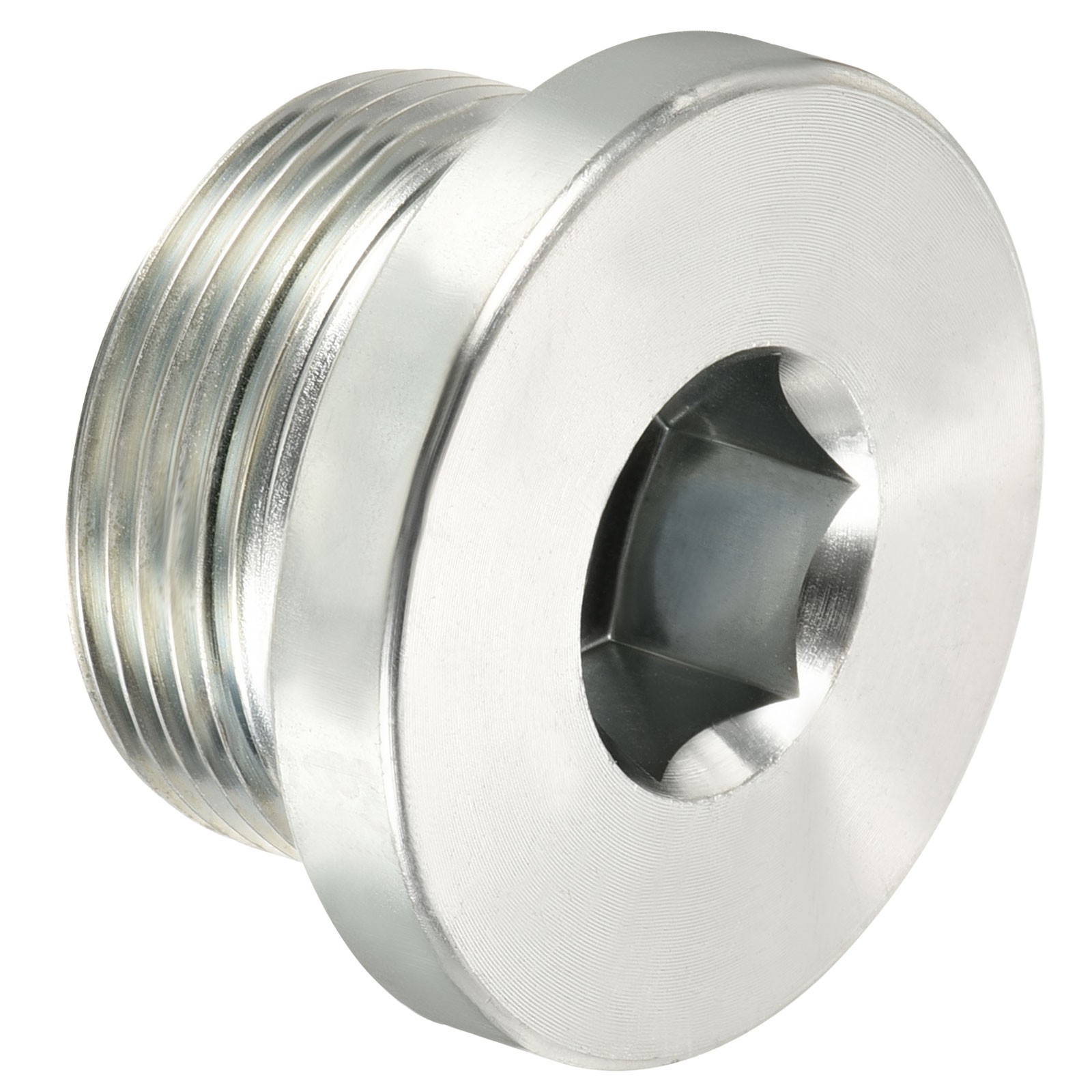 M30*1.5 Hex Head Pipe Fitting Plug, Male Thread 45# Steel Plug