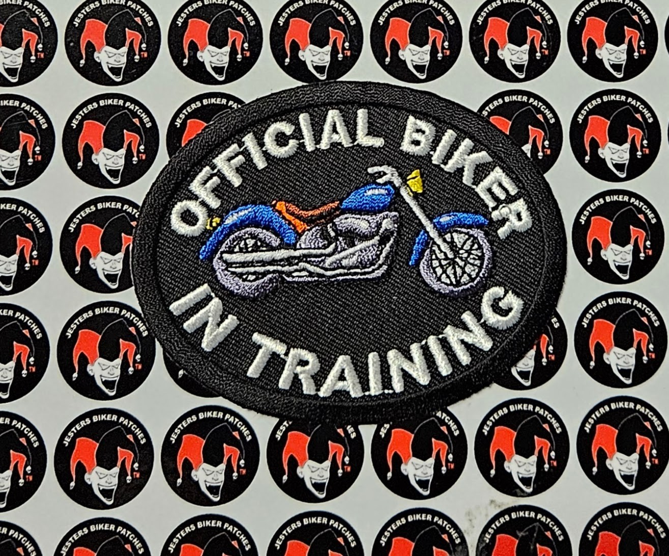 Boys Official Biker In Training Embroidered Patch FL013