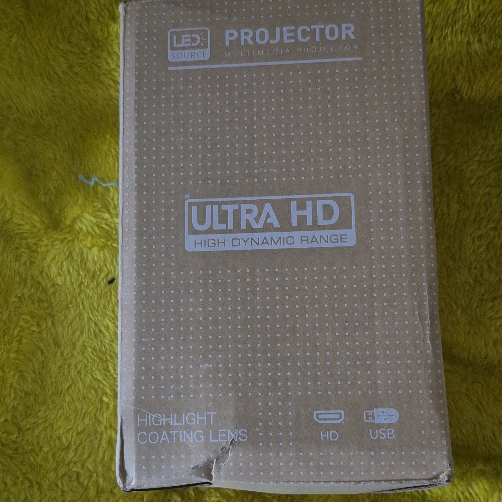 LED Desktop Multimedia Projector Ultra HD HDR USB Connectivity White/Black